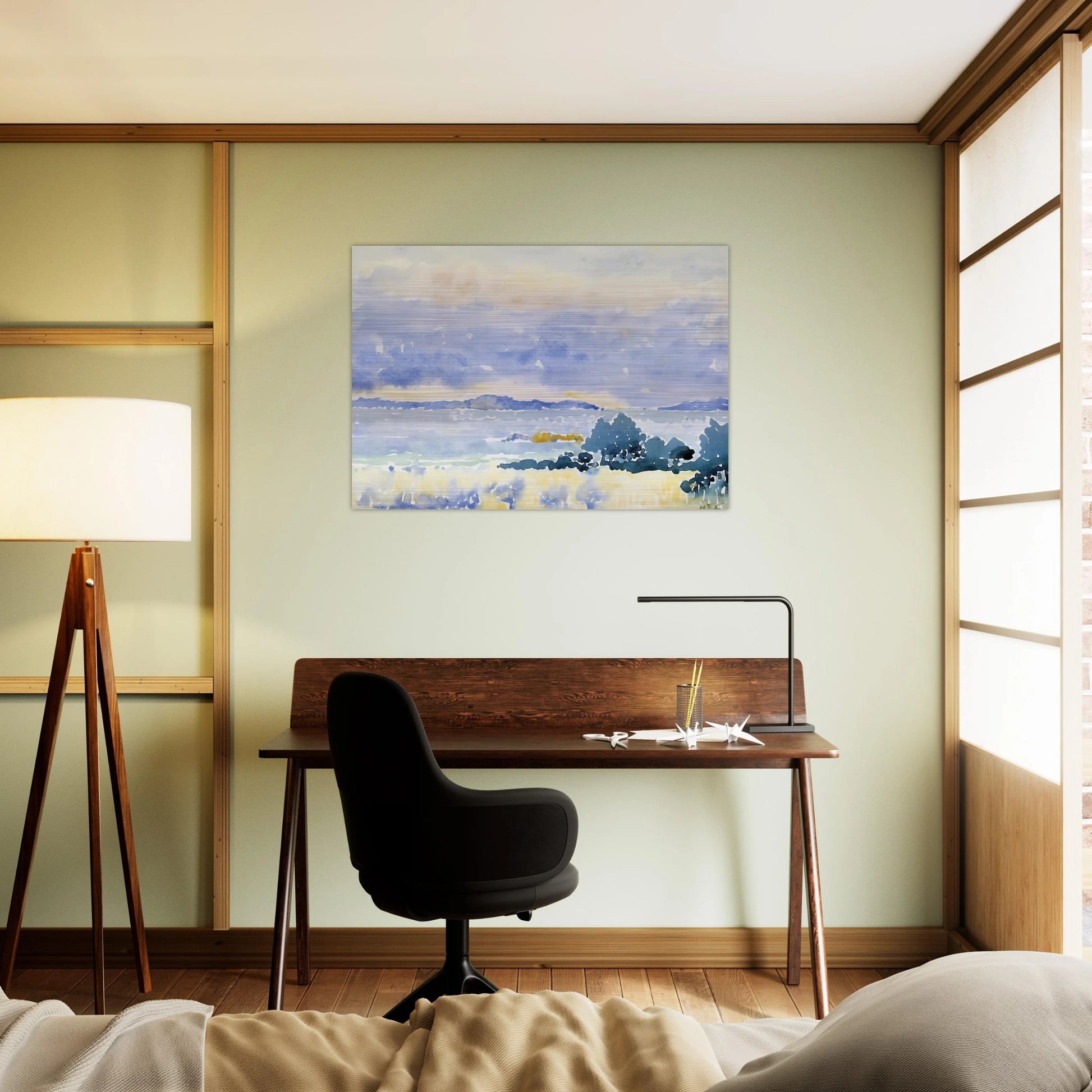 Land by the Sea - Henri-Edmond Cross Brushed Aluminum Print - 70x100 cm / 28x40 inches | Henri-Edmond Cross Aluminum Print | Henri-Edmond Cross Prints