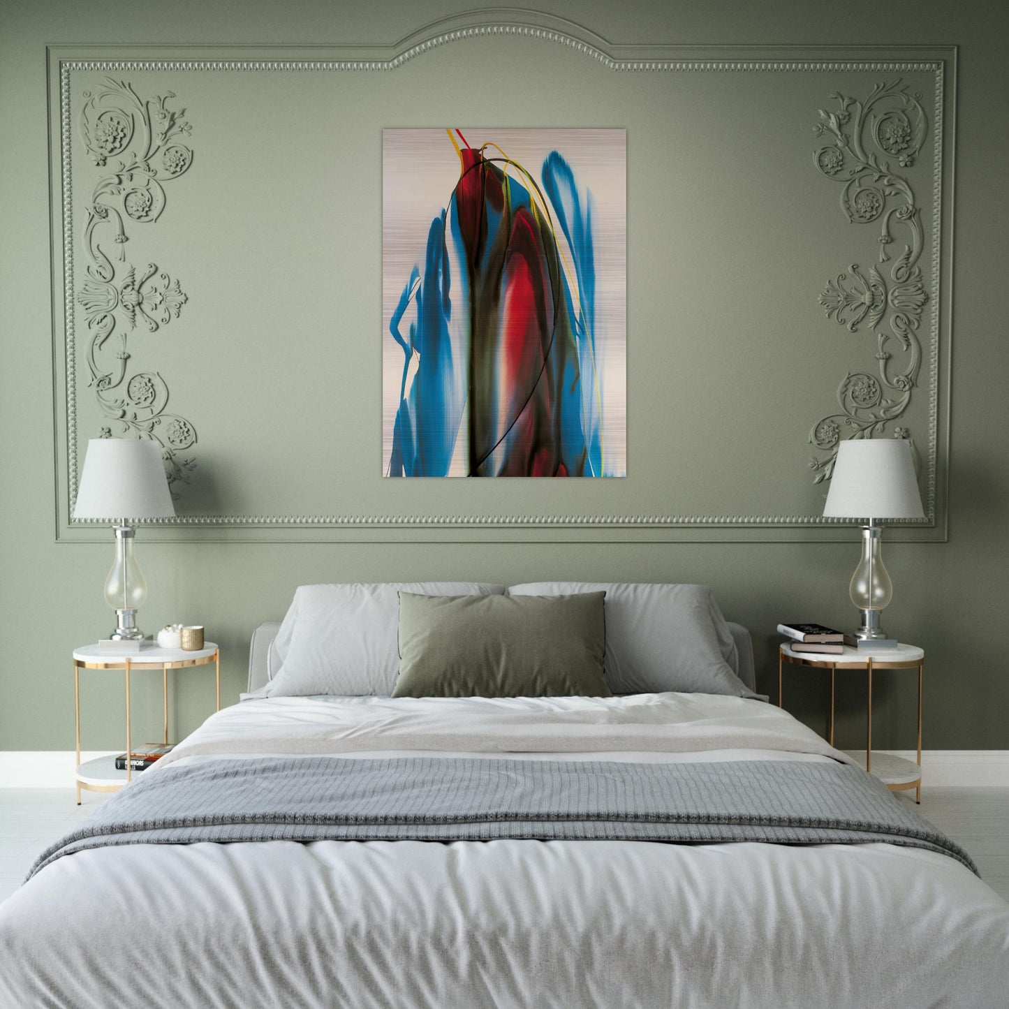 Phenomena Waiting Gables - 1965 - Paul Jenkins Brushed Aluminum Print - 70x100 cm / 28x40 inches | Paul Jenkins Aluminum Print | Paul Jenkins Prints