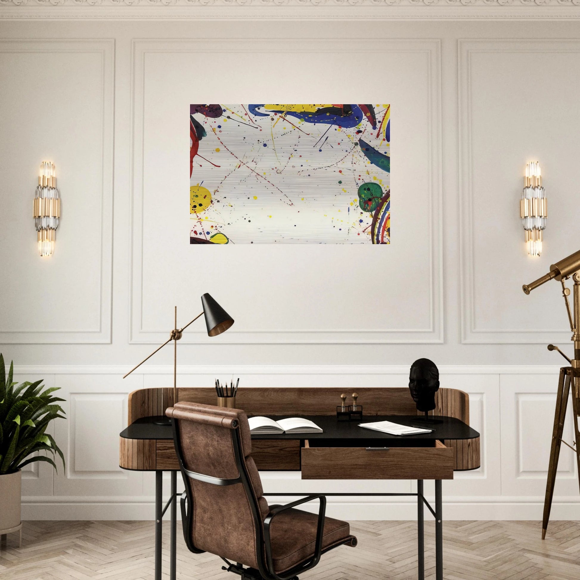 #2 Pri-Rain - Sam Francis Brushed Aluminum Print - 70x100 cm / 28x40 inches | Sam Francis Aluminum Print | Sam Francis Prints