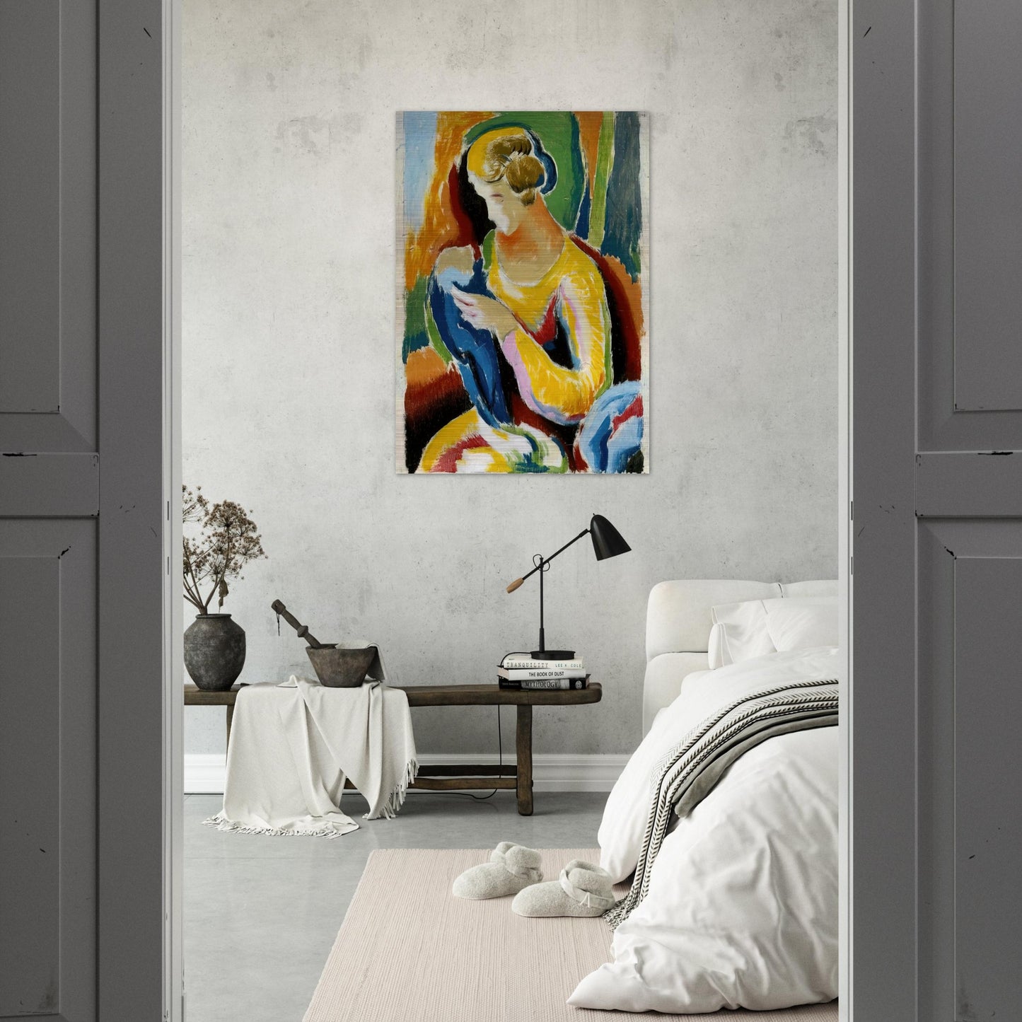 WOMAN 1920 - Thomas Hart Benton Brushed Aluminum Print - 70x100 cm / 28x40 inches | Thomas Hart Benton Aluminum Print | Thomas Hart Benton Prints