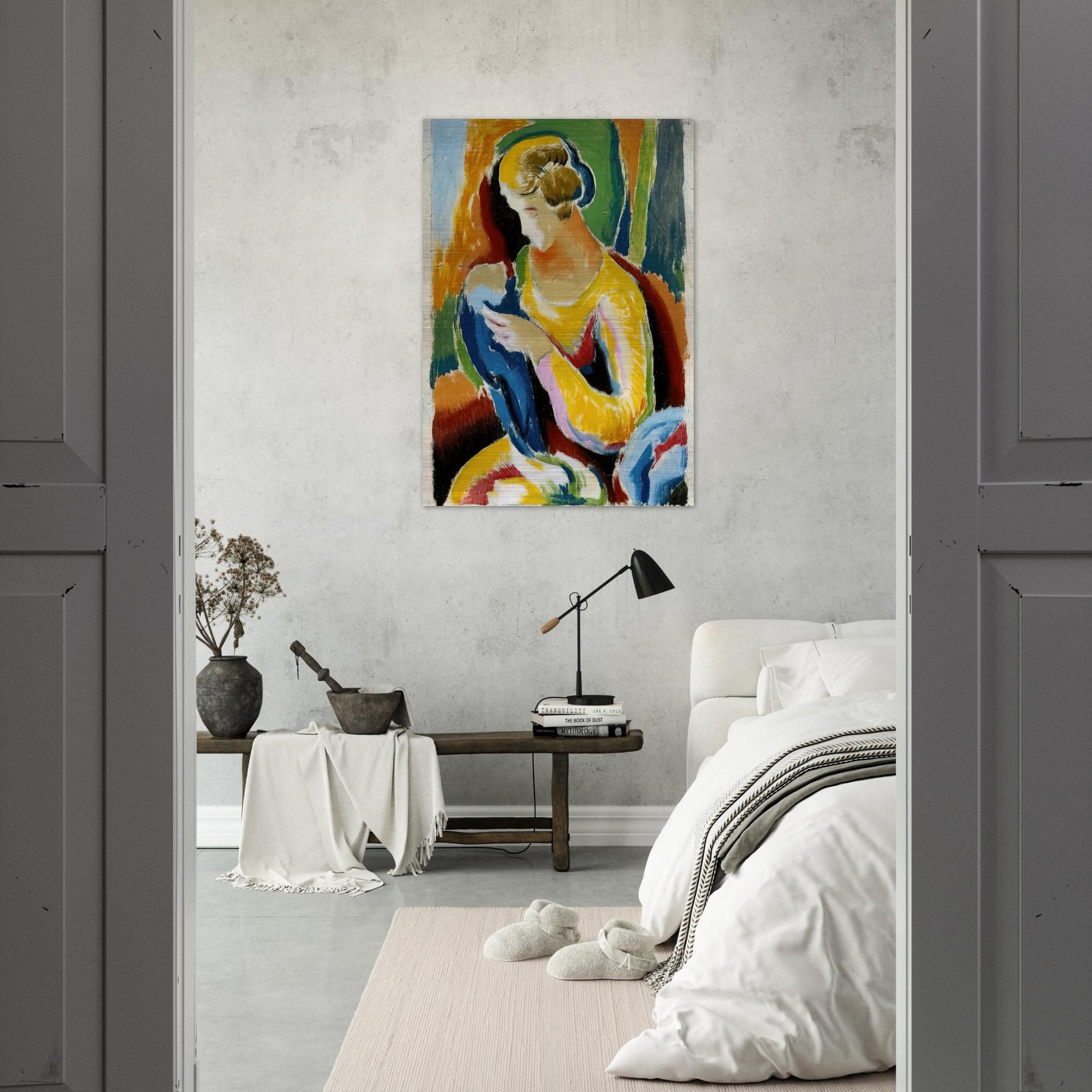 WOMAN 1920 - Thomas Hart Benton Brushed Aluminum Print - 70x100 cm / 28x40 inches | Thomas Hart Benton Aluminum Print | Thomas Hart Benton Prints