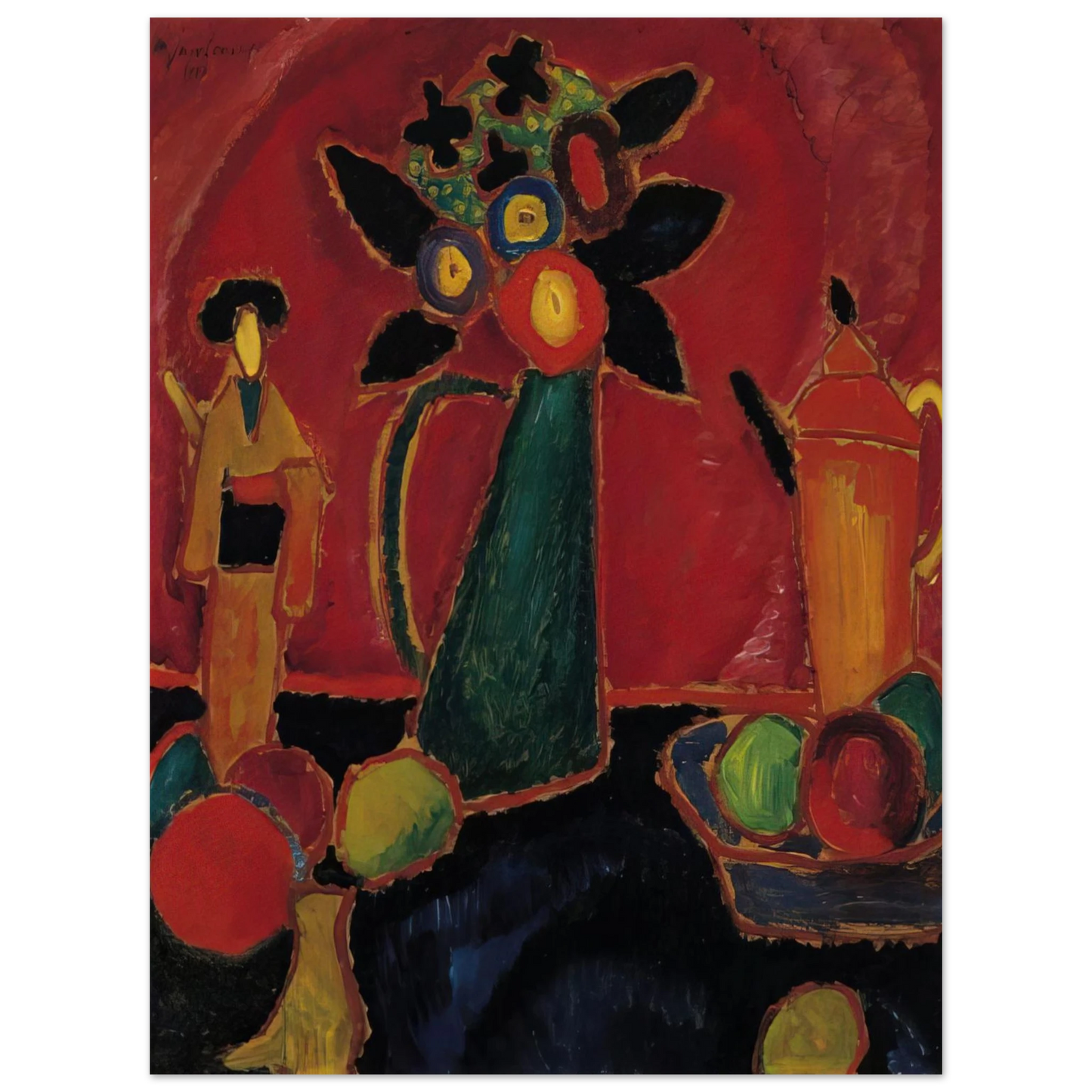 Alexej von Jawlensky - JAPANESE FLOWER 1913  75x100 cm / 30x40inches Fine Art Poster