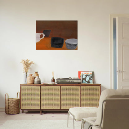 Still Life with White Mug - 1957 - William Scott Brushed Aluminum Print - 70x100 cm / 28x40 inches | William Scott Aluminum Print | William Scott Prints