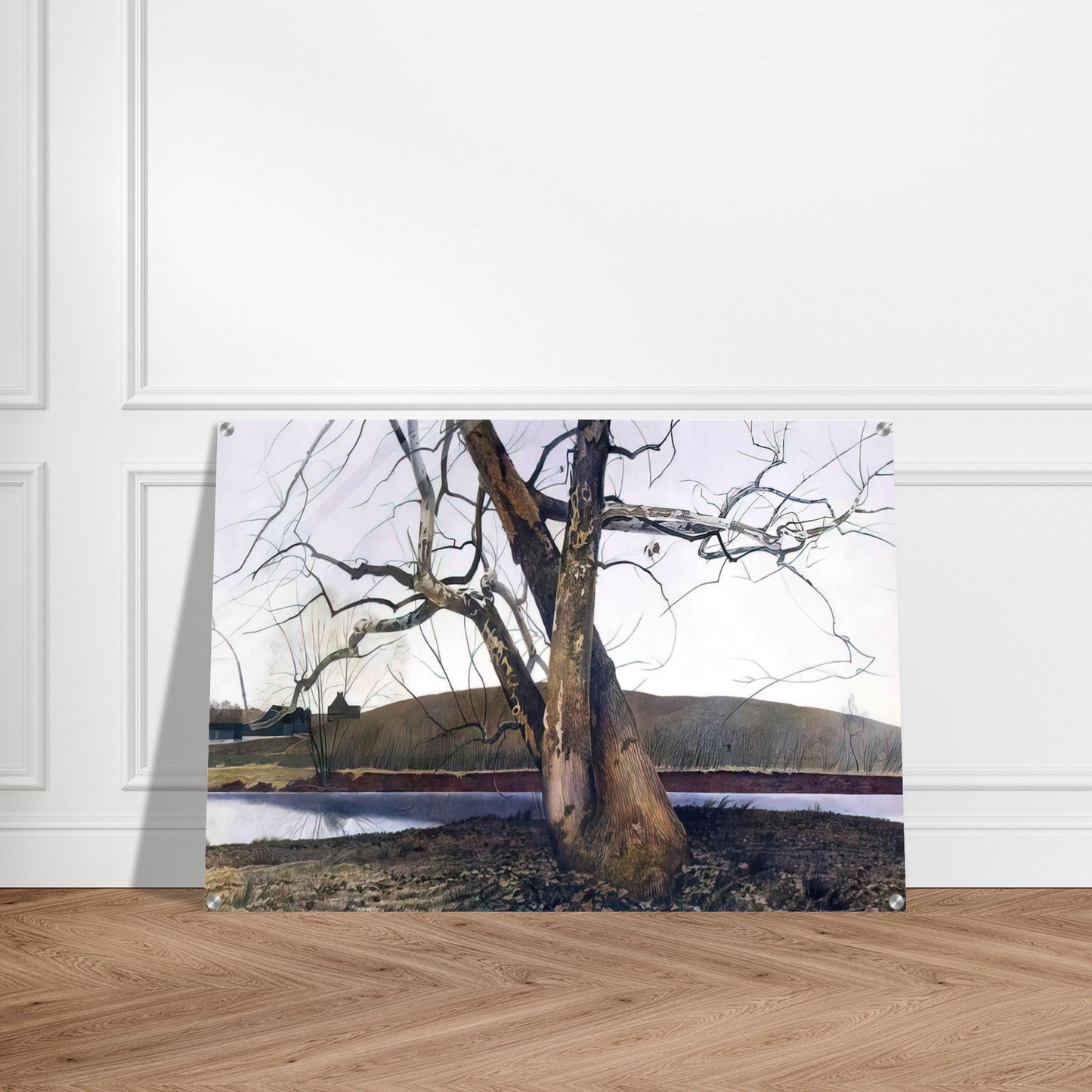 DIL HUEY FARM - Andrew Wyeth Acrylic Print - 70x100 cm / 28x40″ inches | Andrew Wyeth Wall Art | Andrew Wyeth Prints