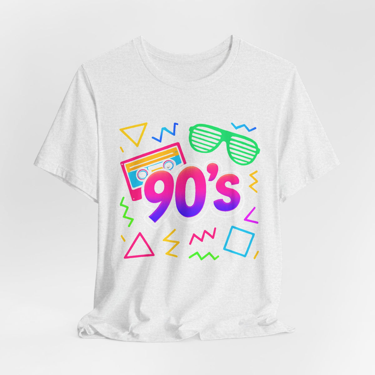 Oldschool-Musik der 90er – Arcade-Vibes. Klassischer 90er-Jahre-Vintage-Look. Retro-T-Shirt „I Heart The Nineties“ aus den 90ern.