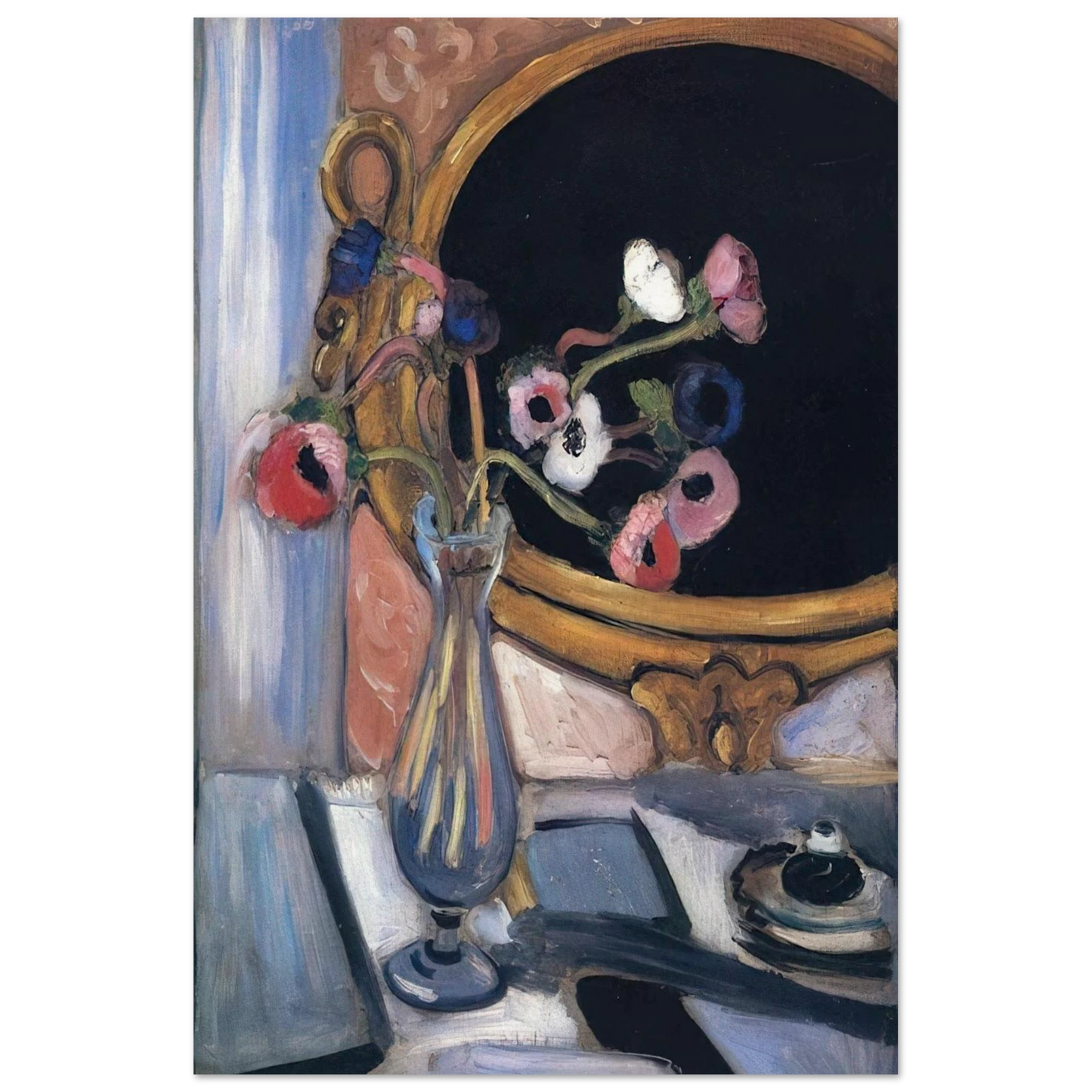 ANEMONE AND MIRROR 1920 - Henri Matisse Art Prints - 100x150 cm / 40x60″ inches | Henri Matisse Poster | Henri Matisse Prints