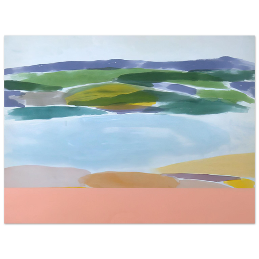 Ronnie Landfield - Survival's Shore - 1980  75x100 cm / 30x40inches Fine Art Poster