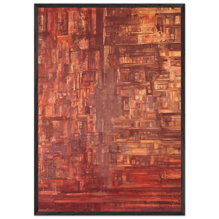 Untitled - 1978 N8 - Maria Helena Vieira da Silva 70x100 cm / 28x40 inches Framed Art Print – Black Wooden Frame