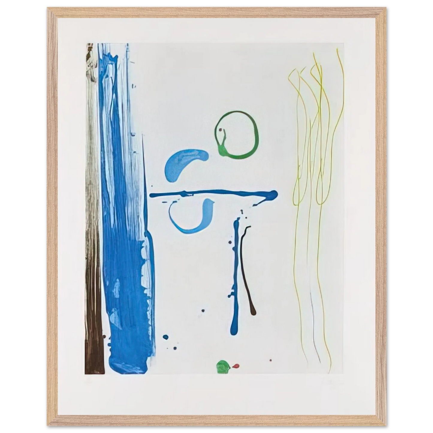 Helen Frankenthaler - Sunshine After Rain - 1987 Wall art - 70x100 cm / 28x40 inches - Premium Wooden Framed Poster With Fine Art Paper-canvas - White frame