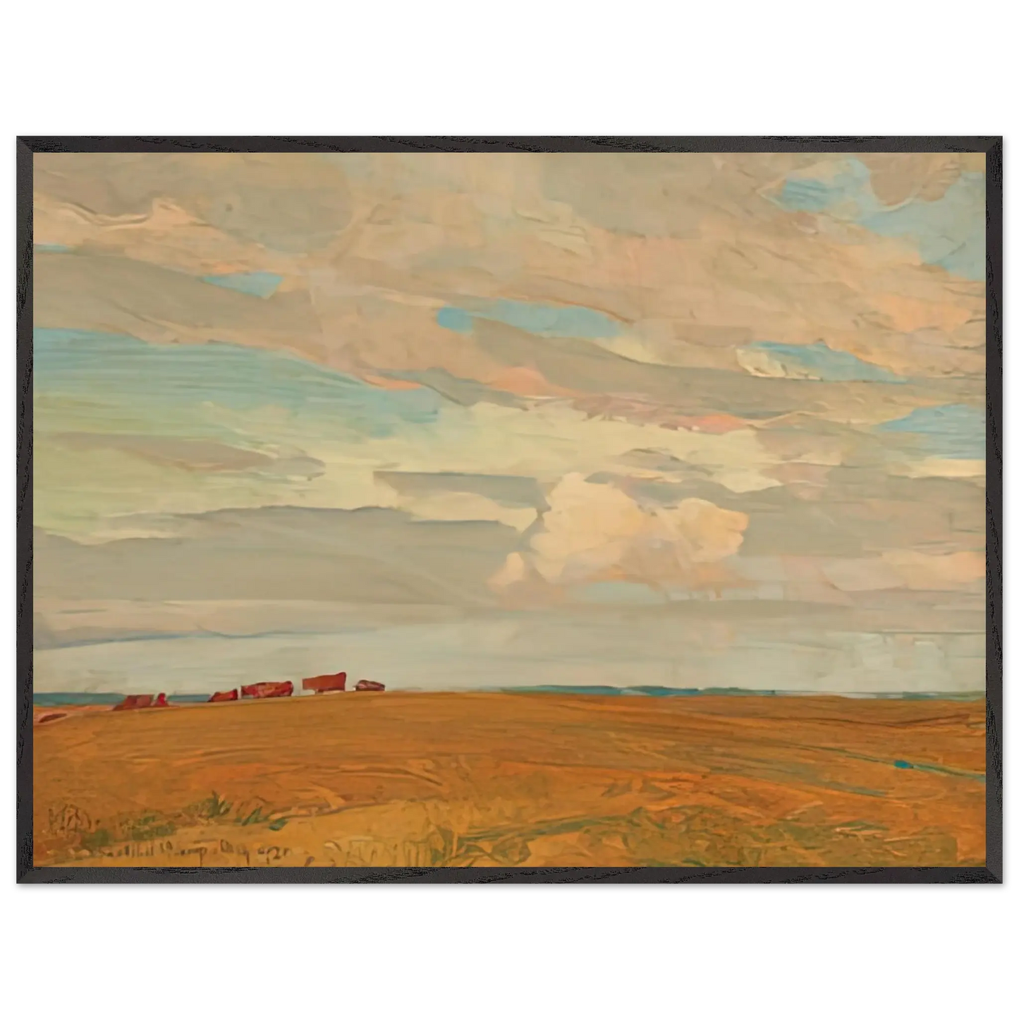 Maynard Dixon - PRAIRIE SAND HILL CAMP MAY 1921 1921 Wall art - 30x40 cm / 12x16 Inches - Premium Wooden Framed Poster With Fine Art Paper - Black frame