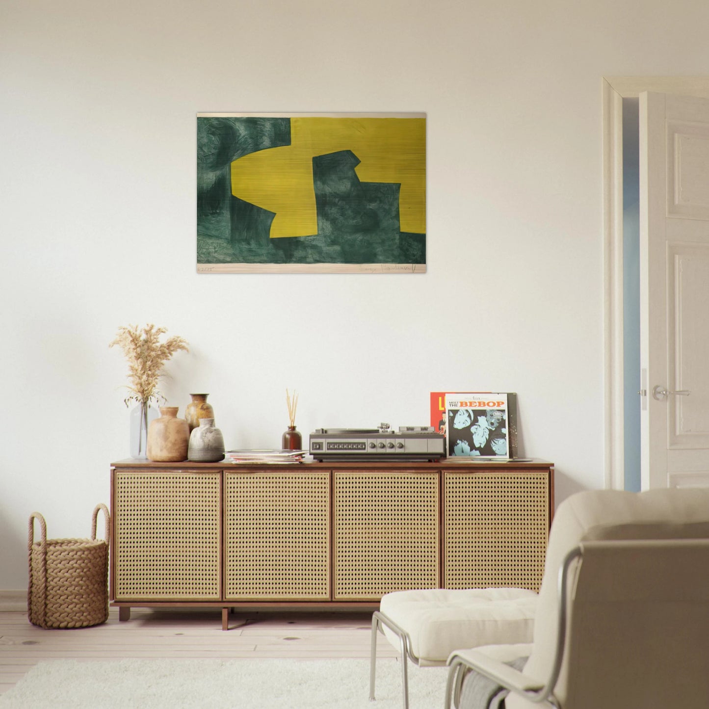 Composition verte et jaune - 1966 - Serge Poliakoff Brushed Aluminum Print - 70x100 cm / 28x40 inches | Serge Poliakoff Aluminum Print | Serge Poliakoff Prints