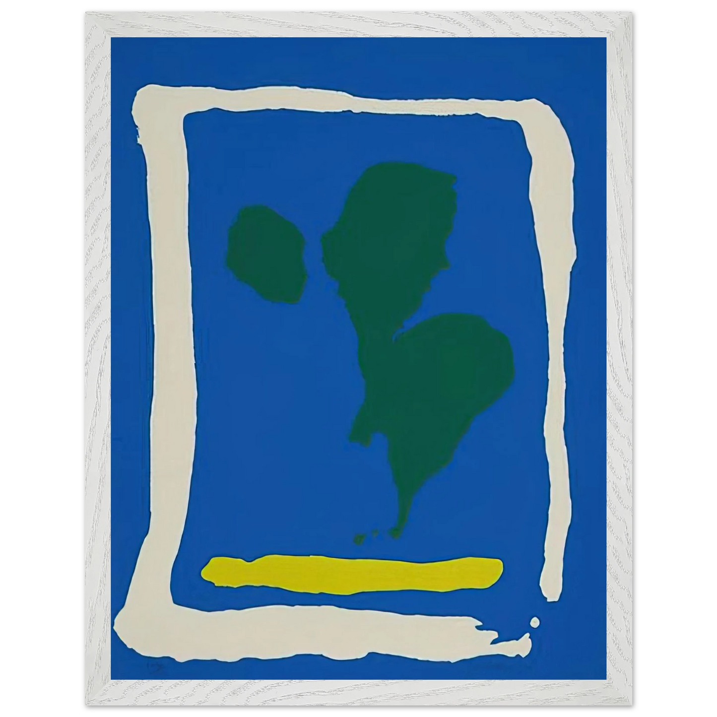 Helen Frankenthaler - Air Frame - 1965 Wall art - 28x43  cm / XL (11x17 inches) - Premium Wooden Framed Poster With Fine Art Paper-canvas - Wood frame