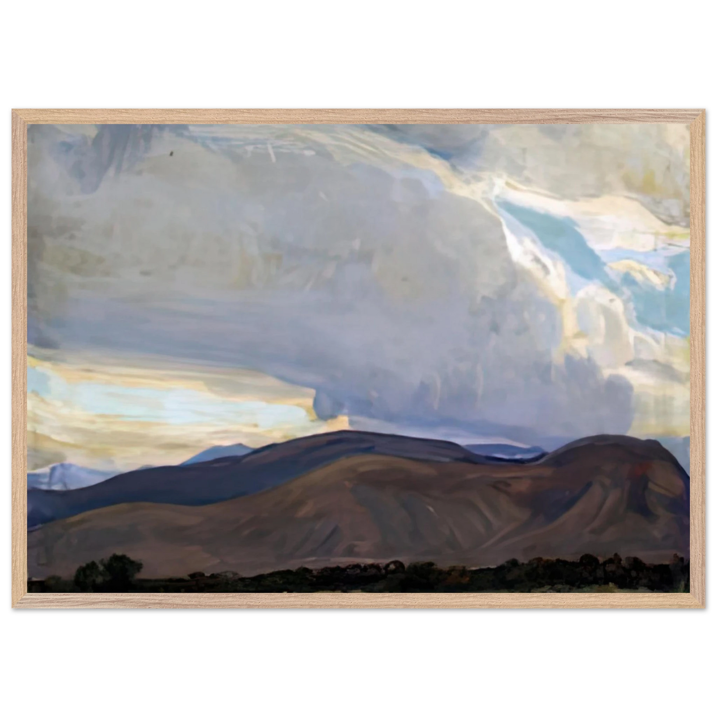 Maynard Dixon - STORM FROM THE SIERRA 1937 Wall art - 70x100 cm / 28x40 inches - Premium Wooden Framed Poster With Fine Art Paper-canvas - Wood frame