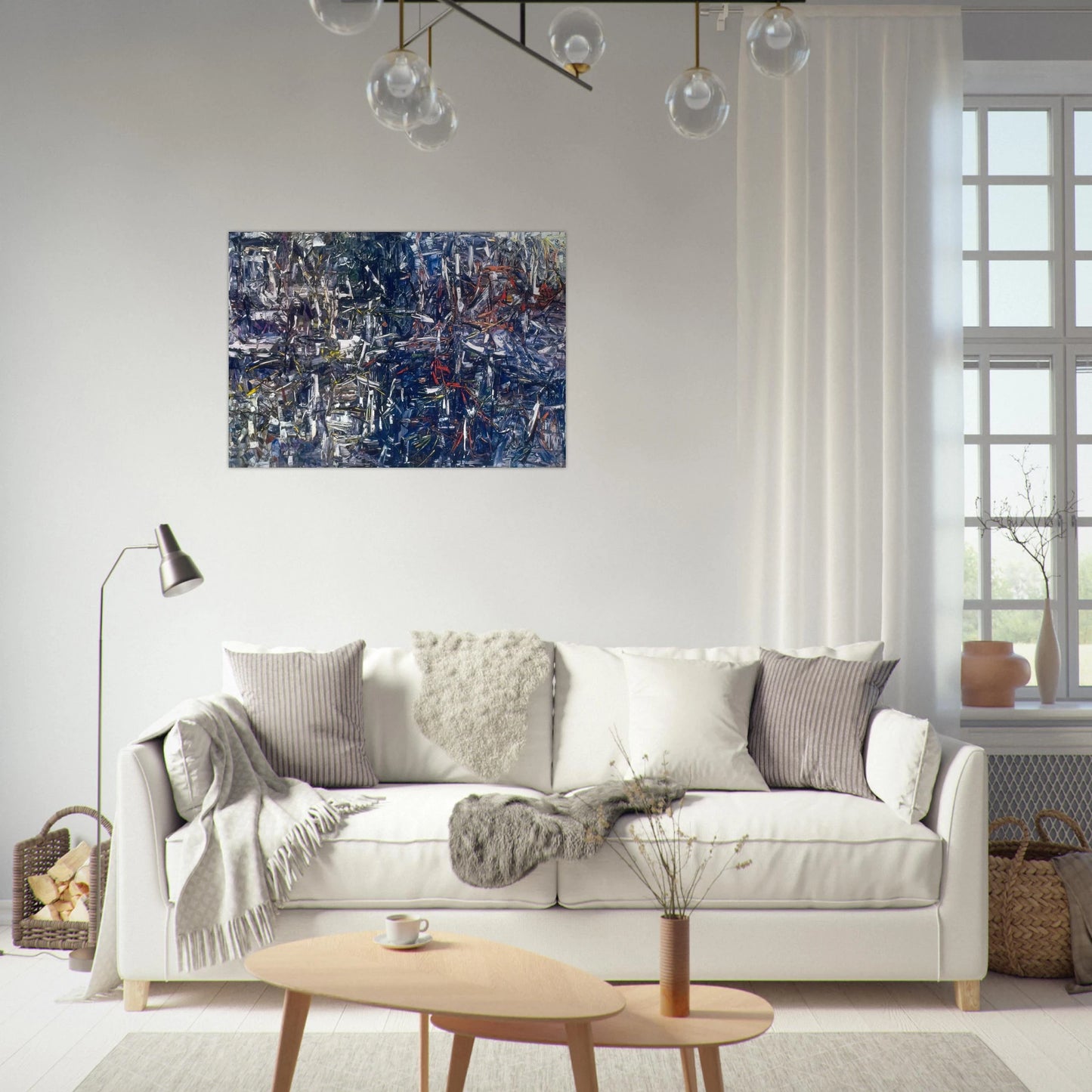 Landing - Jean-Paul Riopelle Brushed Aluminum Print - 70x100 cm / 28x40 inches | Jean-Paul Riopelle Aluminum Print | Jean-Paul Riopelle Prints