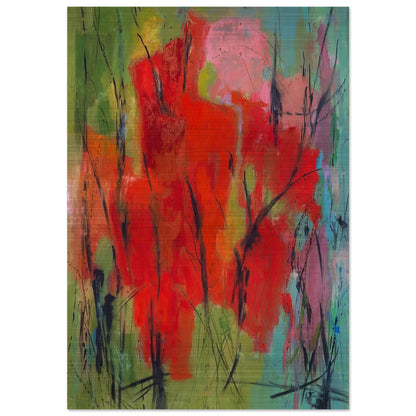 RED ABSTRACTION 1960 - Alma Woodsey Thomas Brushed Aluminum Print - 70x100 cm / 28x40 inches | Alma Woodsey Thomas Aluminum Print | Alma Woodsey Thomas Prints
