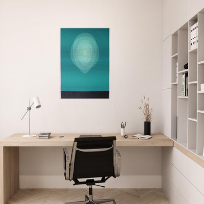 Teal Mandala - 1969 - Clarence Holbrook Carter Brushed Aluminum Print - 70x100 cm / 28x40 inches | Clarence Holbrook Carter Aluminum Print | Clarence Holbrook Carter Prints