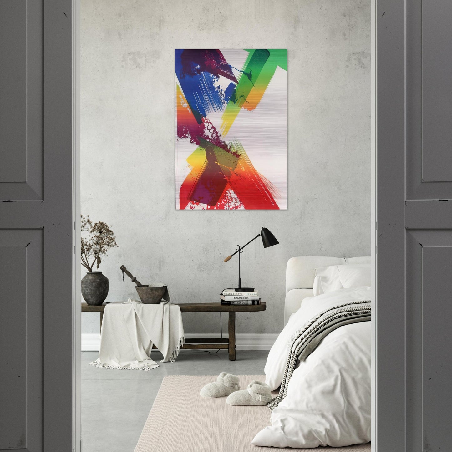 Untitled - 1983 - Paul Jenkins Brushed Aluminum Print - 70x100 cm / 28x40 inches | Paul Jenkins Aluminum Print | Paul Jenkins Prints
