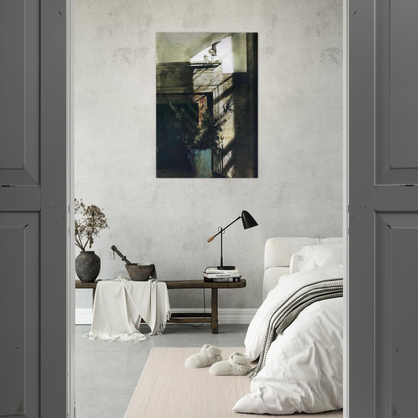 BIRD IN THE HOUSE - Andrew Wyeth Brushed Aluminum Print - 70x100 cm / 28x40 inches | Andrew Wyeth Aluminum Print | Andrew Wyeth Prints