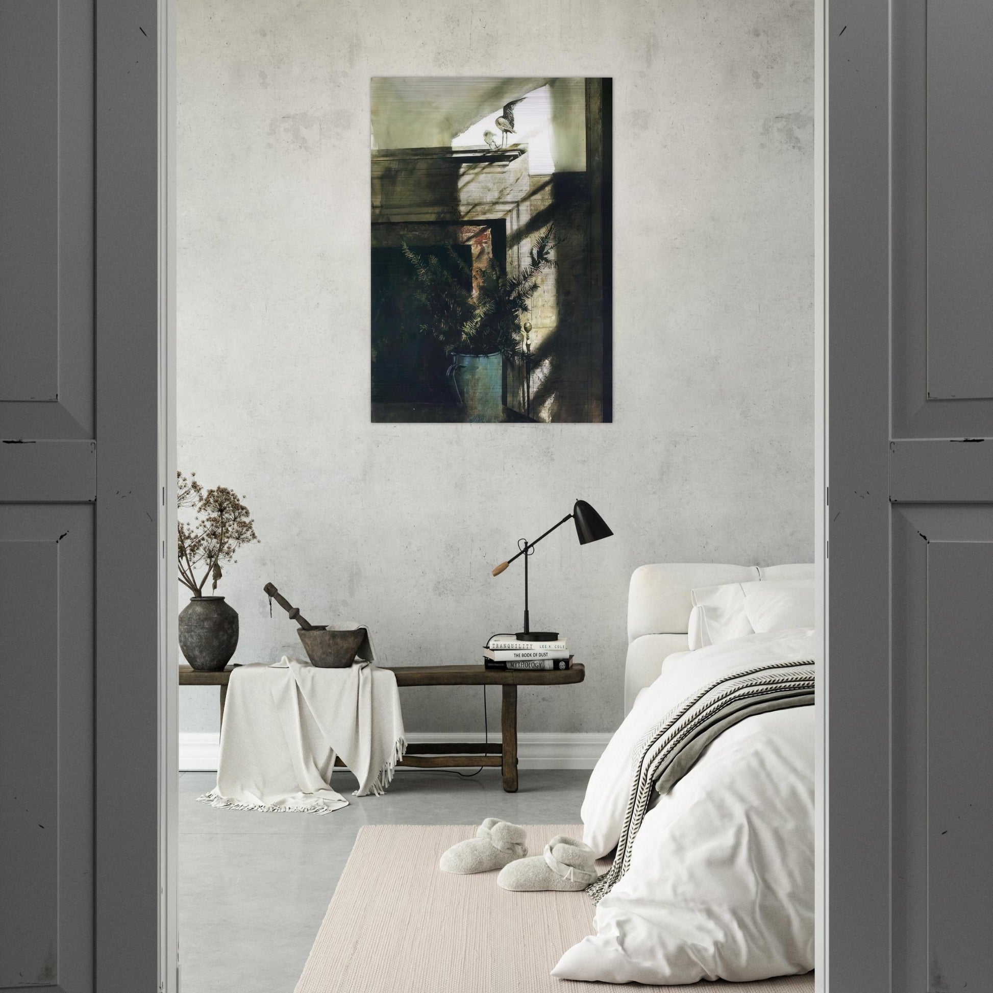 BIRD IN THE HOUSE - Andrew Wyeth Brushed Aluminum Print - 70x100 cm / 28x40 inches | Andrew Wyeth Aluminum Print | Andrew Wyeth Prints