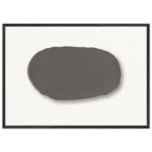 Graue Scheibe - 1970 - Blinky Palermo 70x100 cm / 28x40 inches Framed Art Print – Black Wooden Frame