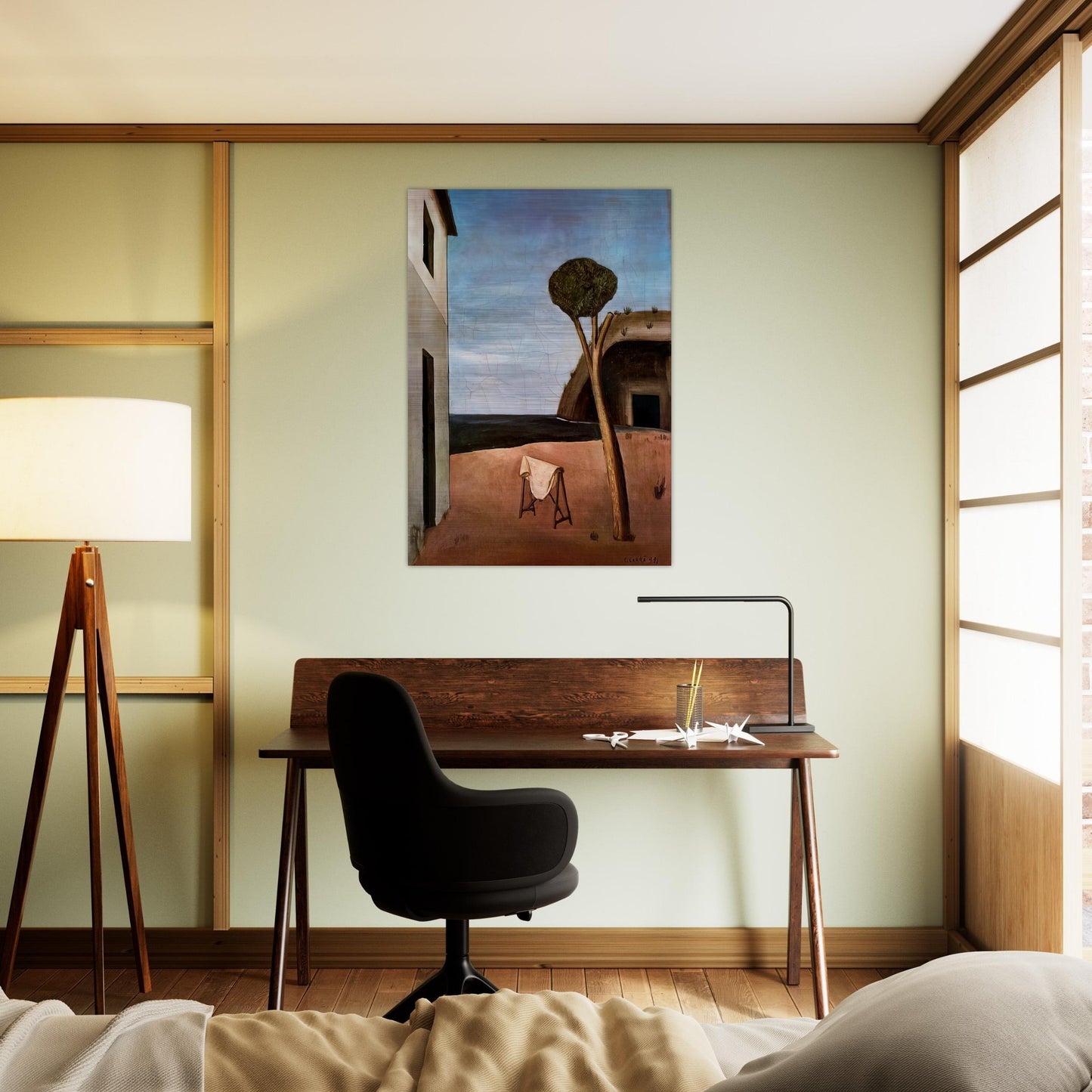 A PINE BY THE SEA 1921 - Carlo Carra Brushed Aluminum Print - 70x100 cm / 28x40 inches | Carlo Carra Aluminum Print | Carlo Carra Prints