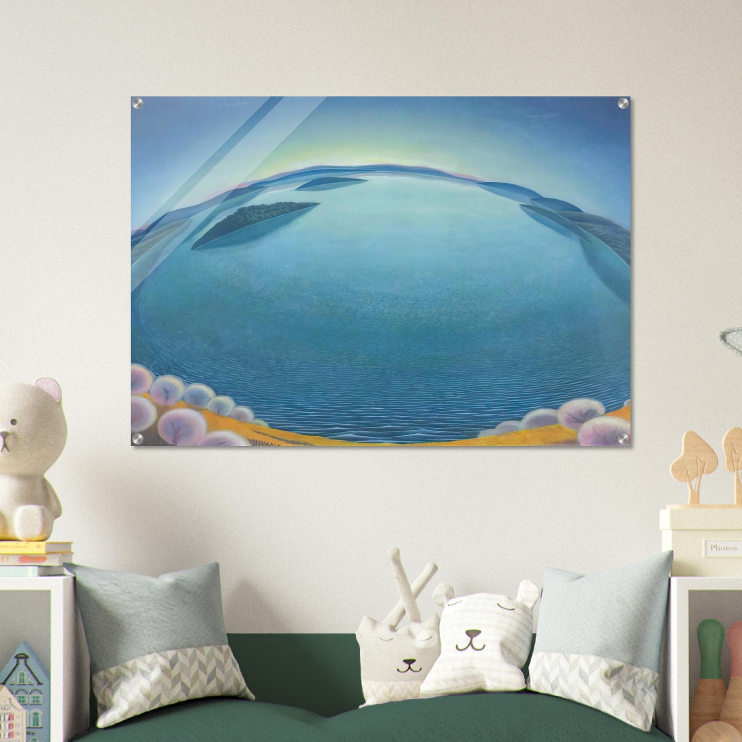 Lago-alba - 1942 - Gerardo Dottori Acrylic Print - 70x100 cm / 28x40″ inches