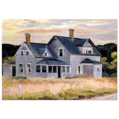 House by a Road - Edward Hopper Brushed Aluminum Print - 70x100 cm / 28x40 inches | Edward Hopper Aluminum Print | Edward Hopper Prints