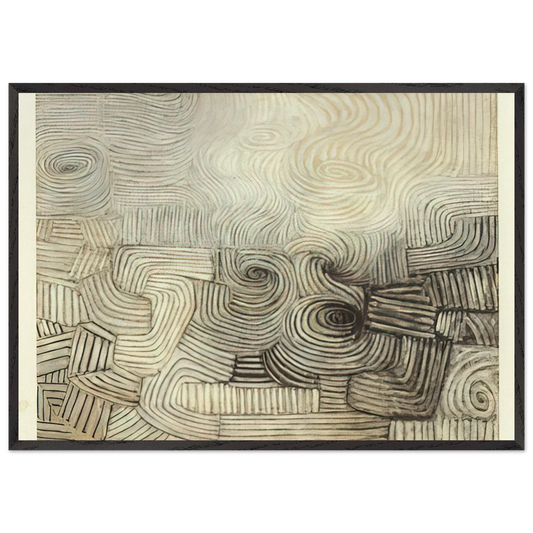 The Snowstorm - 1950 - Victor Pasmore 70x100 cm / 28x40 inches Framed Art Print – Black Wooden Frame