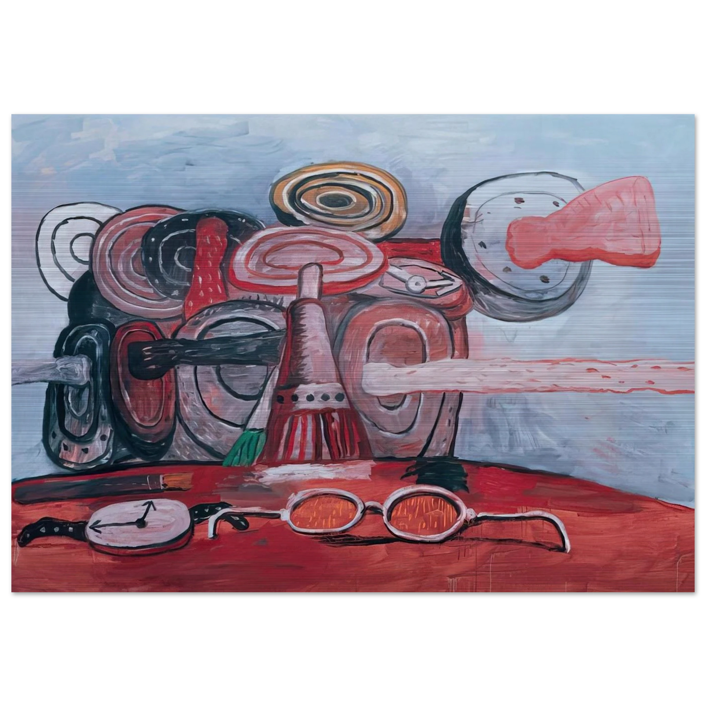AS IT GOES - Philip Guston Brushed Aluminum Print - 70x100 cm / 28x40 inches | Philip Guston Aluminum Print | Philip Guston Prints