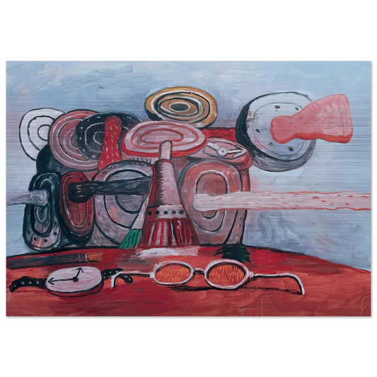 AS IT GOES - Philip Guston Brushed Aluminum Print - 70x100 cm / 28x40 inches | Philip Guston Aluminum Print | Philip Guston Prints