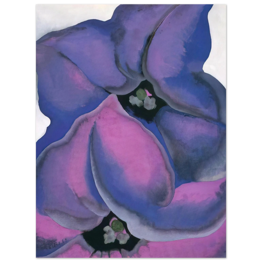 Georgia O'Keeffe - Purple Petunias Fine Art Poster