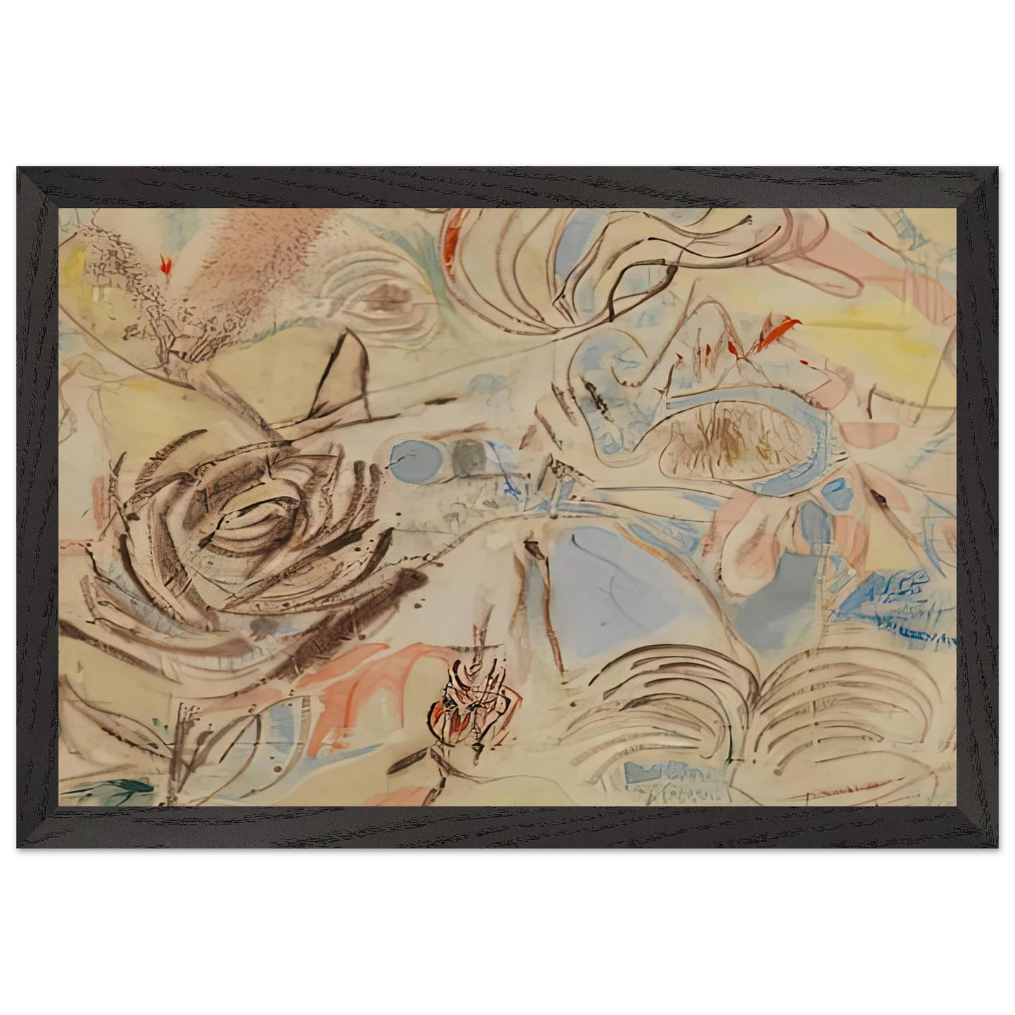 Helen Frankenthaler - 10 29 52, 1952- Wall Art - 60x80 cm / 24x32 inches - Premium Wooden Framed Poster With Fine Art Paper-canvas - White frame