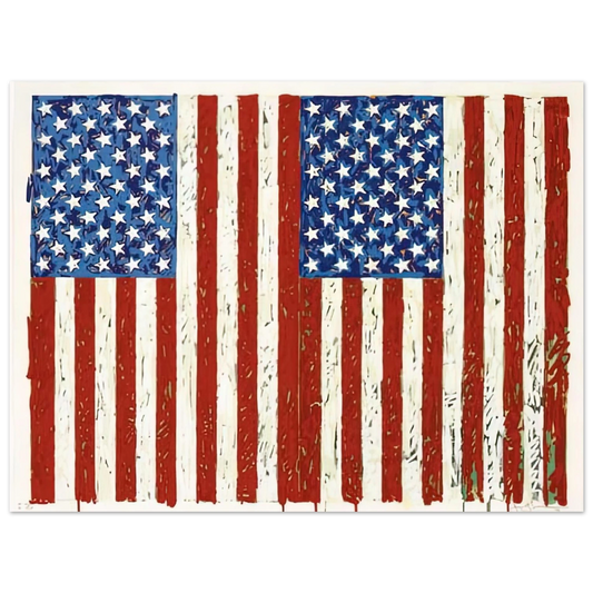 Jasper Johns - FLAGS I ULAE 128  75x100 cm / 30x40inches Fine Art Poster