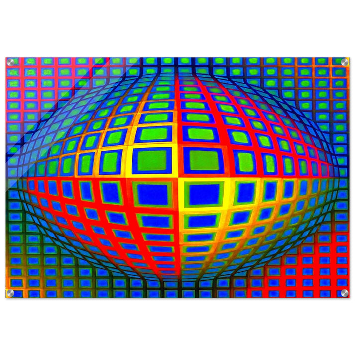 Vega-Nor - 1969 - Victor Vasarely Acrylic Print - 70x100 cm / 28x40″ inches