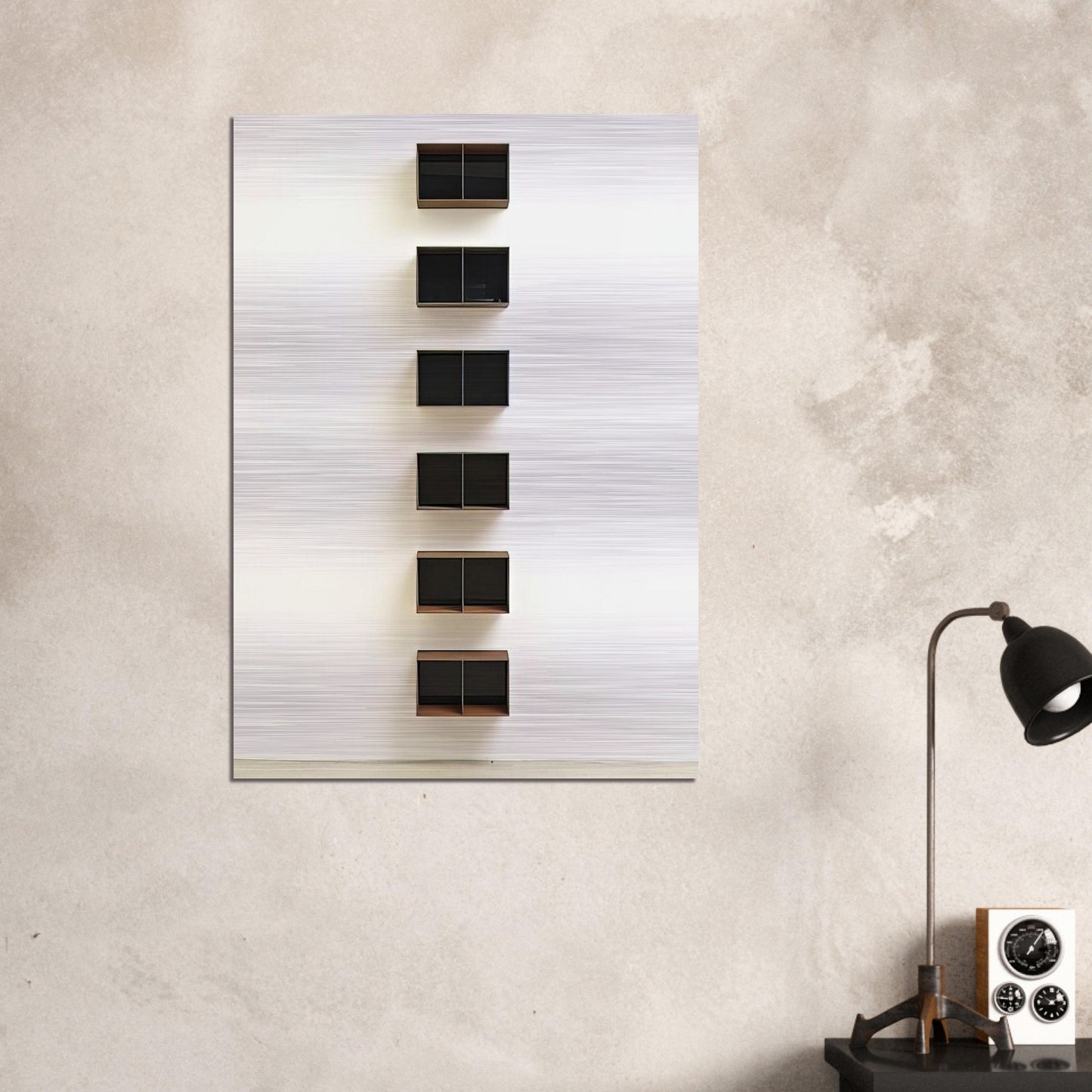 Untitled JUDDO0544 - 1990 - Donald Judd Brushed Aluminum Print - 70x100 cm / 28x40 inches | Donald Judd Aluminum Print | Donald Judd Prints