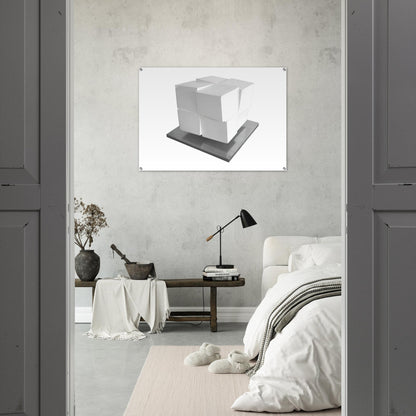 Split Cube - 1962 - Jeremy Moon Acrylic Print - 70x100 cm / 28x40″ inches | Jeremy Moon Wall Art | Jeremy Moon Prints