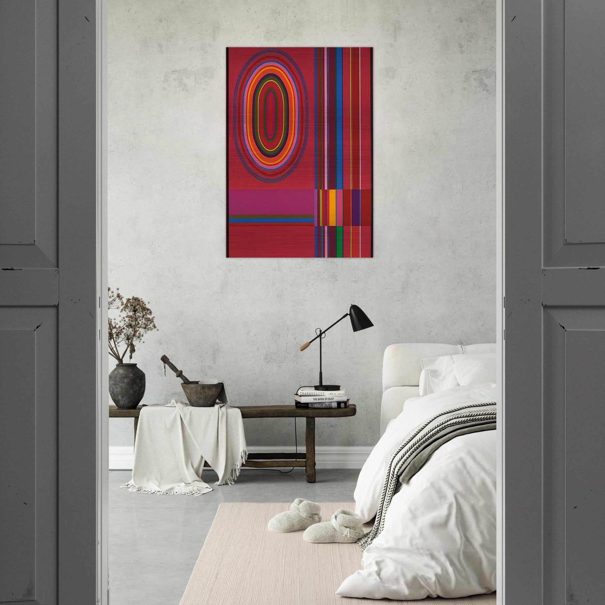 Red Rose - 1966 - John Ferren Brushed Aluminum Print - 70x100 cm / 28x40 inches | John Ferren Aluminum Print | John Ferren Prints