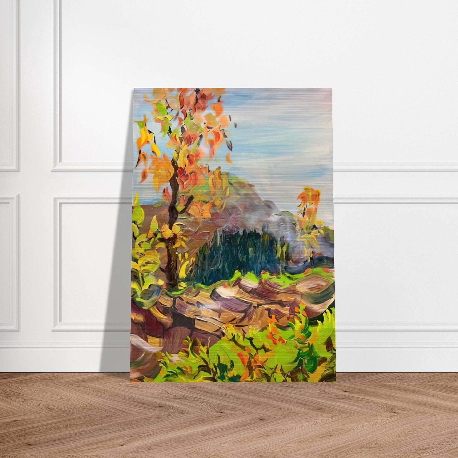 Milseburg in a Röhn Landscape - Konrad Zuse Brushed Aluminum Print - 70x100 cm / 28x40 inches | Konrad Zuse Aluminum Print | Konrad Zuse Prints