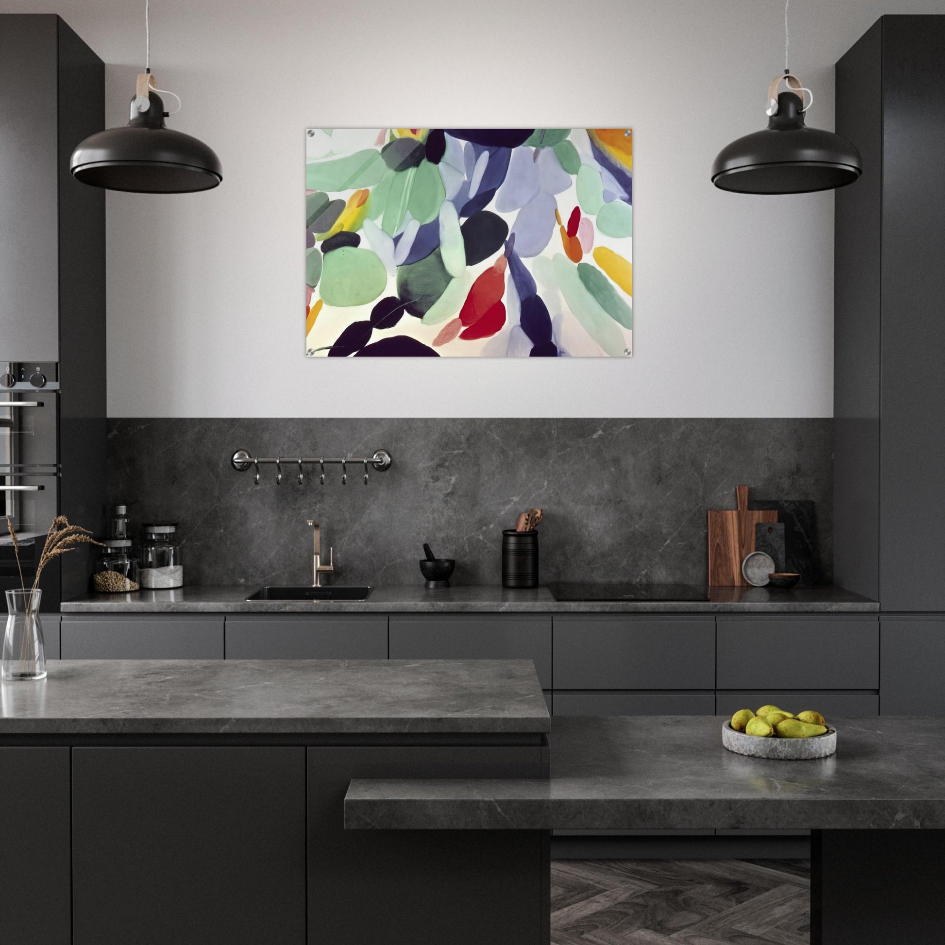 Seven Green Leagues - Alice Baber Acrylic Print - 70x100 cm / 28x40″ inches | Alice Baber Wall Art | Alice Baber Prints