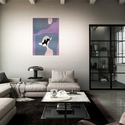 Man, mustache, navel - Jean Arp Brushed Aluminum Print - 70x100 cm / 28x40 inches | Jean Arp Aluminum Print | Jean Arp Prints