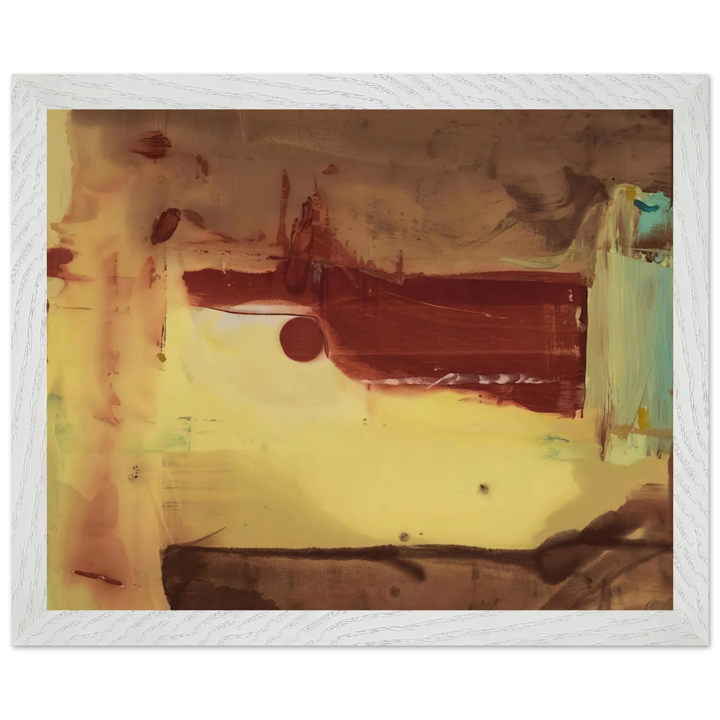 Helen Frankenthaler - Desert Pass - 1976 Wall art - 70x100 cm / 28x40 inches - Premium Wooden Framed Poster With Fine Art Paper-canvas - Wood frame
