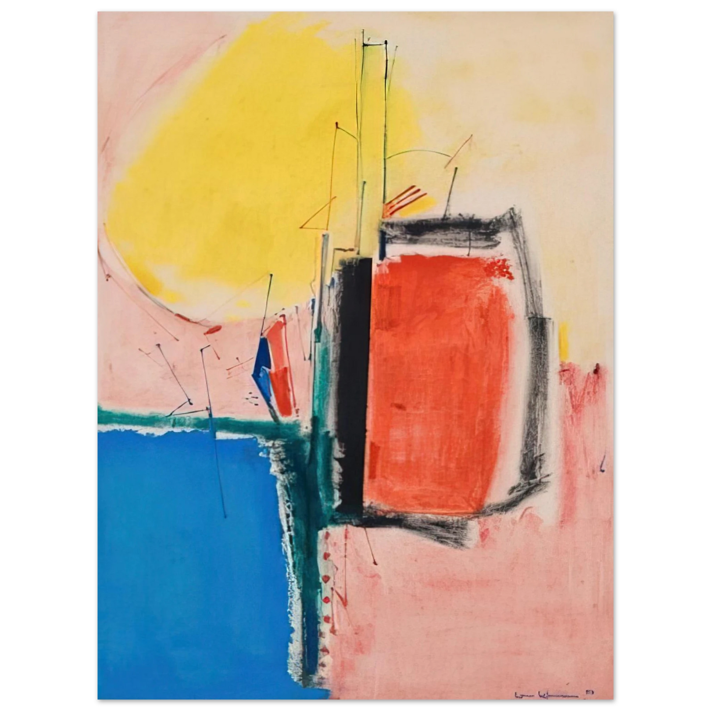 Hans Hofmann - Composition No. 1  75x100 cm / 30x40inches Fine Art Poster