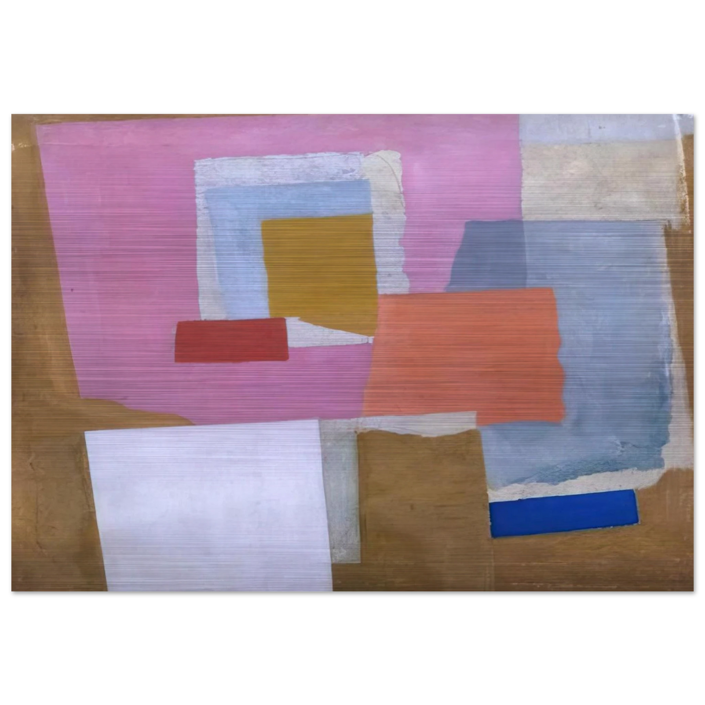 1924 first abstract painting, Chelsea - 1924 - Ben Nicholson Brushed Aluminum Print - 70x100 cm / 28x40 inches | Ben Nicholson Aluminum Print | Ben Nicholson Prints