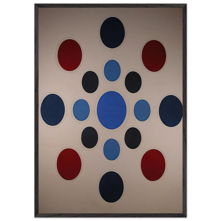 Red Plum - 1961 - Thomas Downing 70x100 cm / 28x40 inches Framed Art Print – Black Wooden Frame
