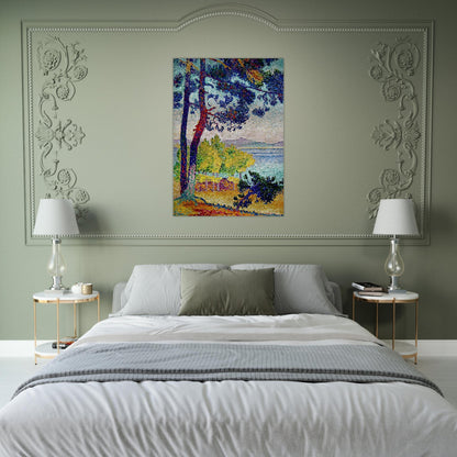 Afternoon at Pardigon, Var - Henri-Edmond Cross Brushed Aluminum Print - 70x100 cm / 28x40 inches | Henri-Edmond Cross Aluminum Print | Henri-Edmond Cross Prints