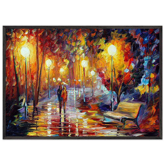 Leonid Afremov N21 - Leonid Afremov 70x100 cm / 28x40 inches Framed Art Print – Black Wooden Frame