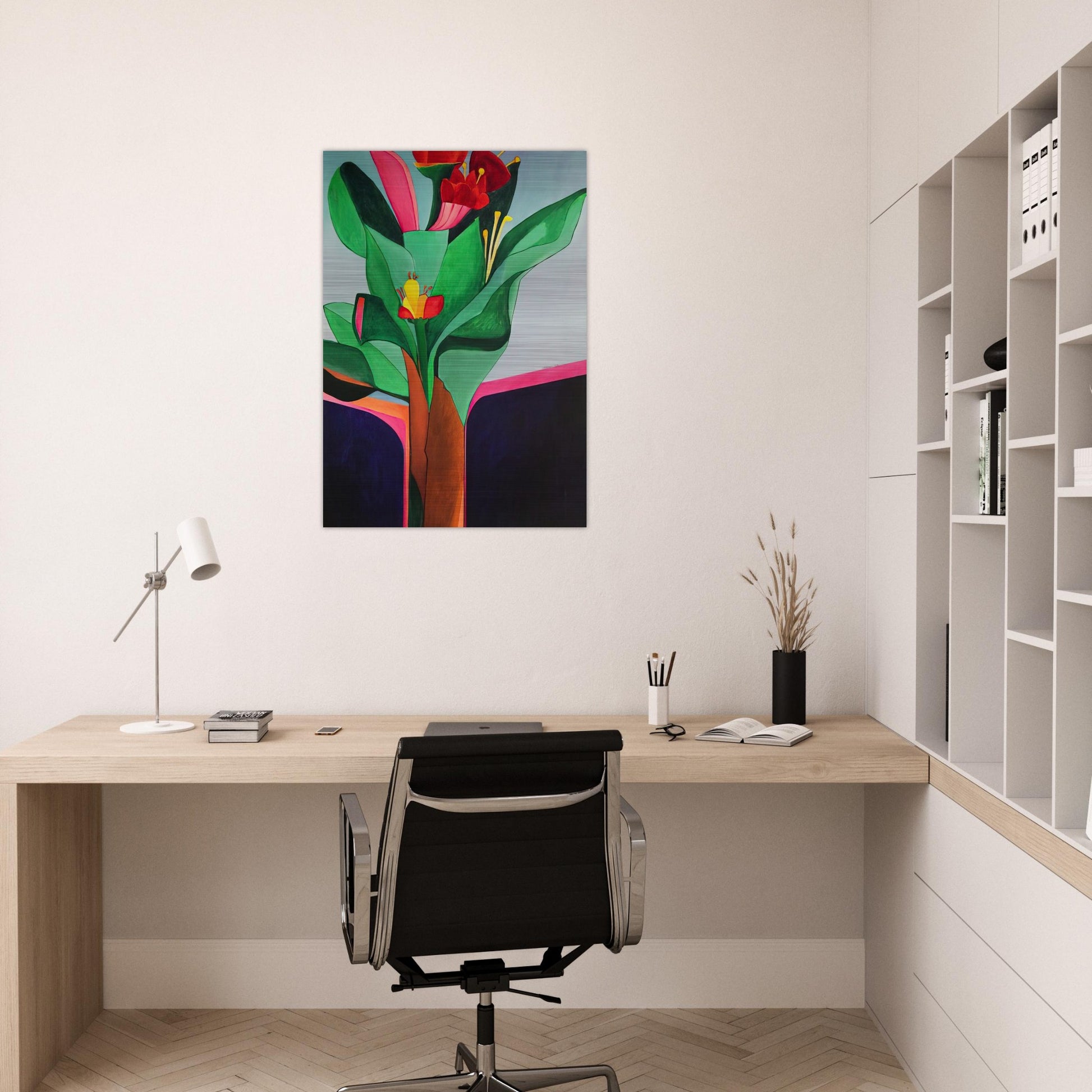 Flores - 1971 - Aldemir Martins Brushed Aluminum Print - 70x100 cm / 28x40 inches | Aldemir Martins Aluminum Print | Aldemir Martins Prints