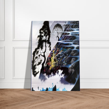 Radient Splendor - Eyvind Earle Brushed Aluminum Print - 70x100 cm / 28x40 inches | Eyvind Earle Aluminum Print | Eyvind Earle Prints