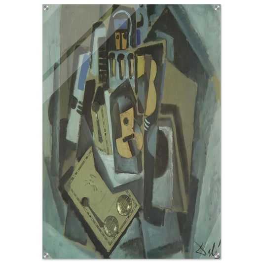PIERROT AND GUITAR - Salvador Dali Acrylic Print - 70x100 cm / 28x40″ inches