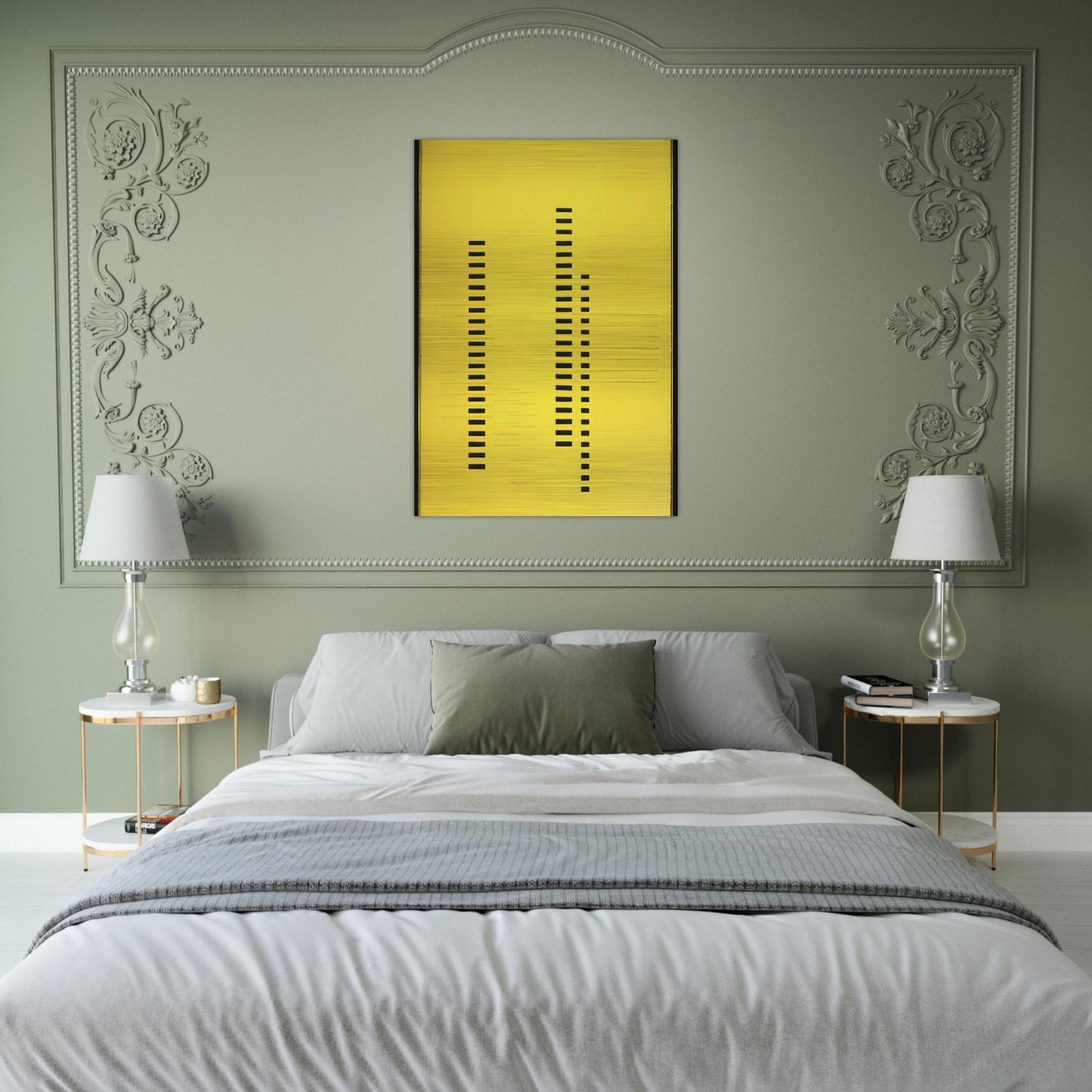 SKYSCRAPERS ON TRANSPARENT YELLOW 1929 - Josef Albers Brushed Aluminum Print - 70x100 cm / 28x40 inches | Josef Albers Aluminum Print | Josef Albers Prints